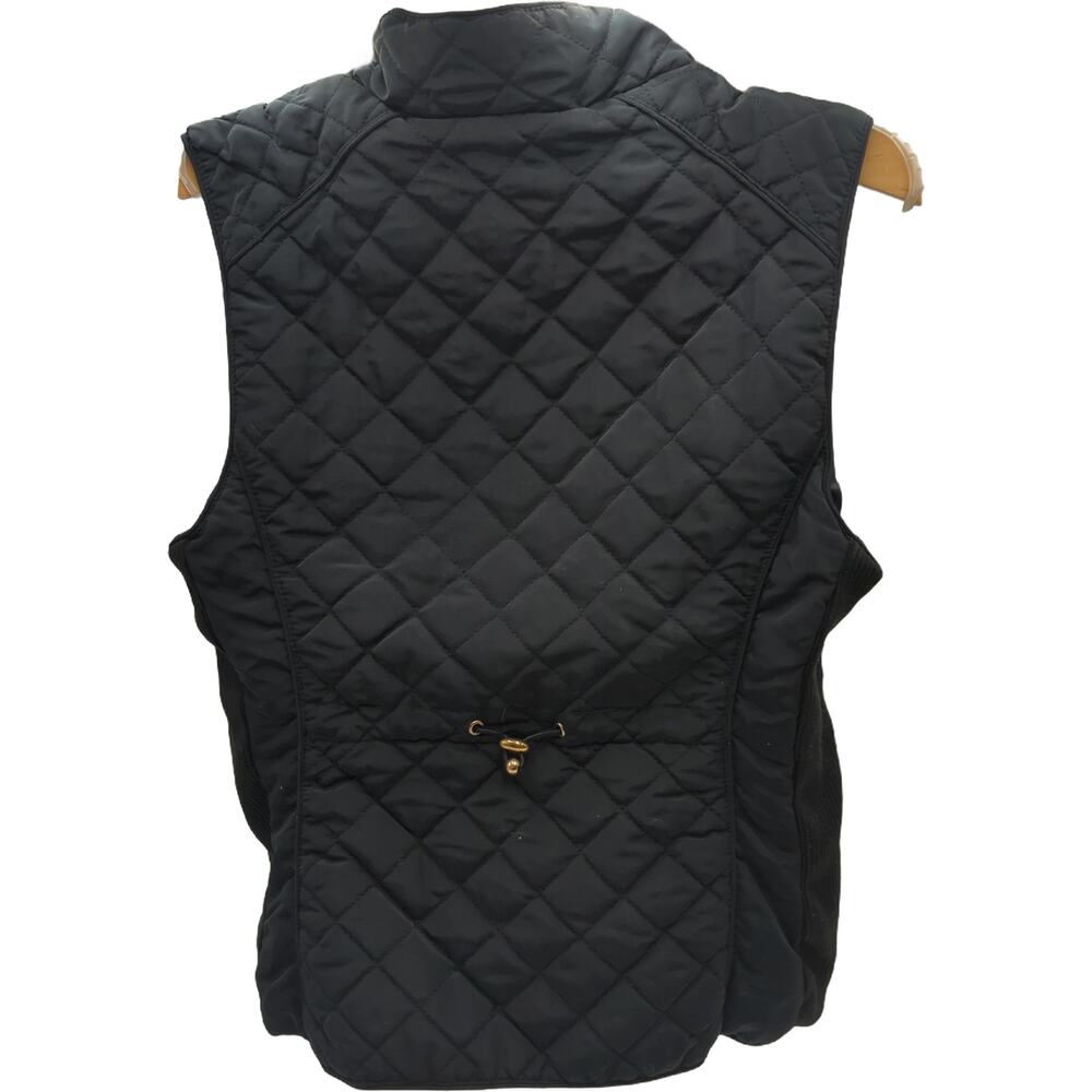 Daisy M Black Quilted Vest Gold Hardware - Picture 2 of 5